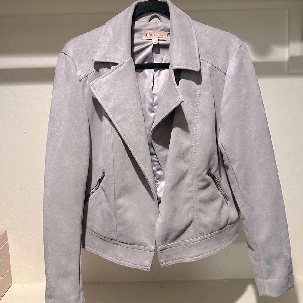 PHILOSOPHY SOFT FAUX SUEDE JACKET